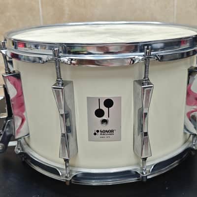 ⚡ Vintage Sonor Phonic Plus D518X 14"X8" Beech Snare Drum- White⚡ imagen 6