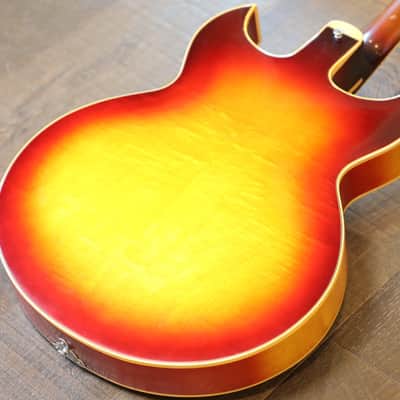 Vintage! 1962 Gibson Barney Kessel Custom Archtop Hollowbody Electric Guitar Cherry Sunburst + OHSC image 12