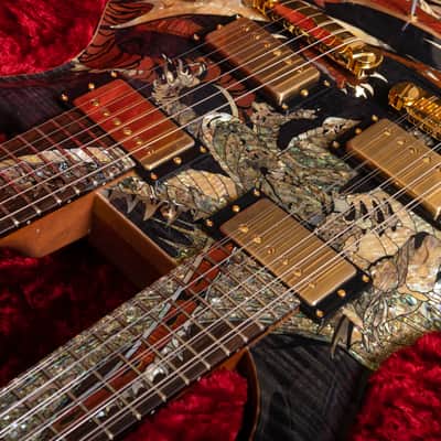 PRS Paul Reed Smith 20th Anniversary Double Neck Dragon 2005 Whale Blue image 15