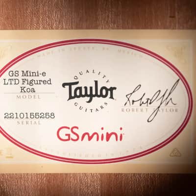 Taylor GS Mini-e LTD Acoustic/Electric Guitar - Figured Koa with Gig Bag image 16