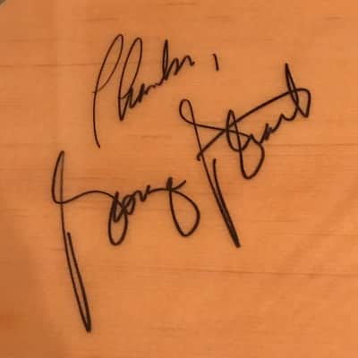 signed George strait guitar. image 3