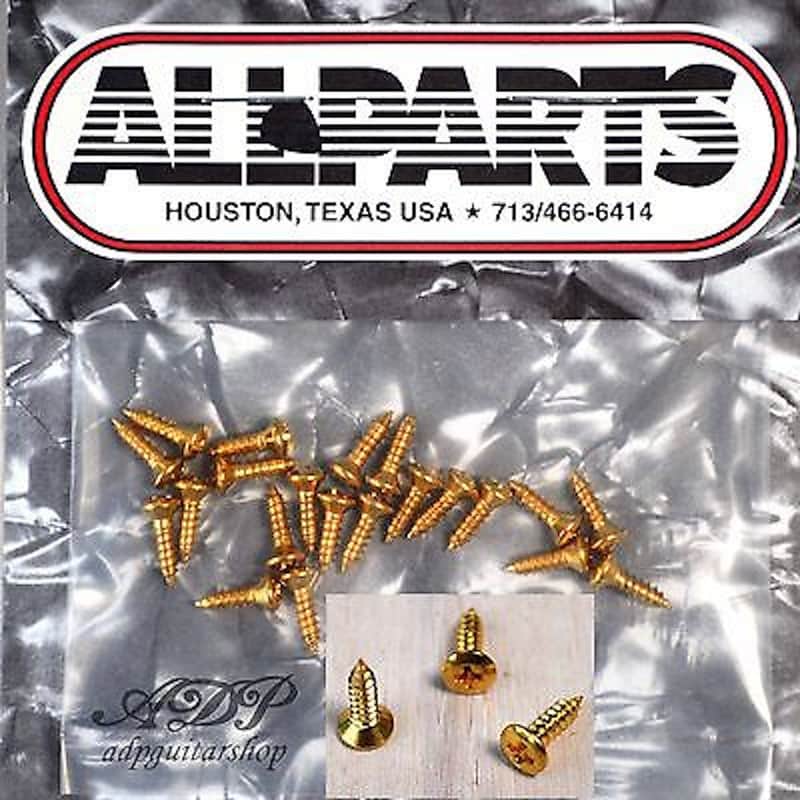 20 Gibson style 2,5 x 10 mm Gold SG pickguard screws image 1