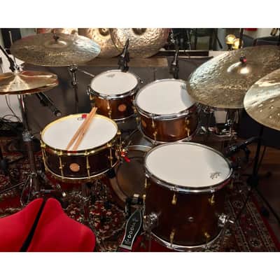 Antonio Drums True Solid Walnut Drum Set - 10x7 / 14x12 / 20x14 image 7