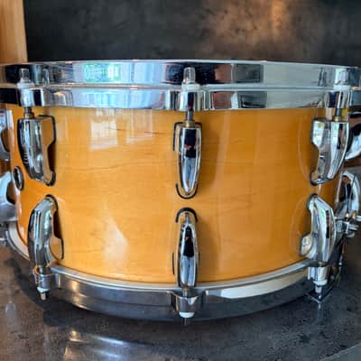 Pearl B-5314D Masters maple custom snare 14x6.5” 1996 - #Natural maple image 8