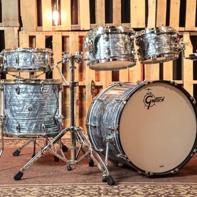Gretsch Brooklyn Sky Blue Pearl Nitron Drum Set - 18x22,7x10,8x12,14x16,5.5x14 image 1