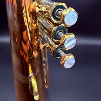 Schilke 1040 FL Professional Bb Flugelhorn – Factory Special-Order Raw Brass – Chicago, USA – Dual Leadpipes – Mint Condition image 4