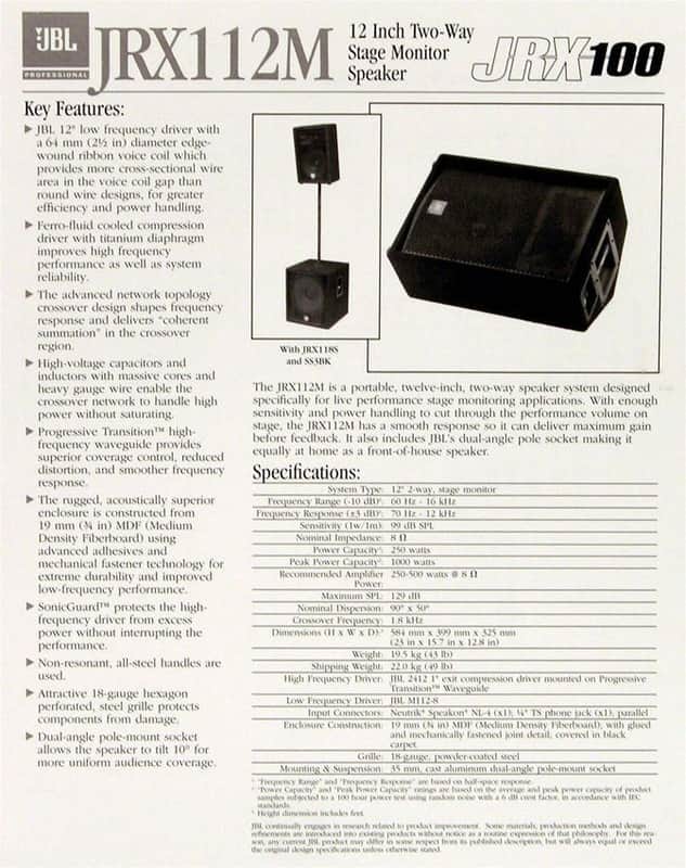 JBL JRX-112M 12
