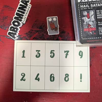 Abominable Electronics 2020 Hail Cannabis variant of Hail Satan mini pedal - purple sparkle image 4