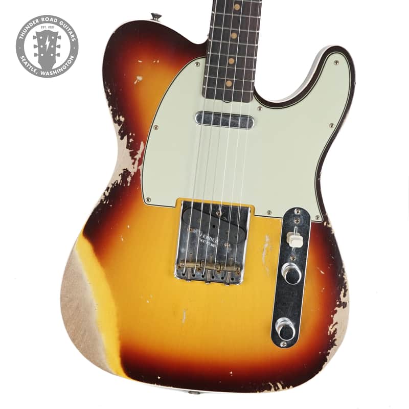 2024 Fender Custom Shop 1960 Telecaster Custom Heavy Relic Chocolate 3 Tone Sunburst image 1