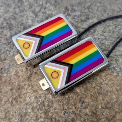 Elysian Pickups Valkyrie A5 Rare Pride Flag Rainbow Humbucker Set image 3