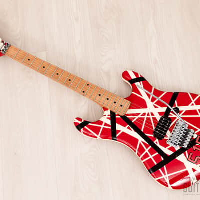 1990s ESP EVH Frankenstrat 5150 VH-250 Striped w/ Floyd Rose, Japan image 11