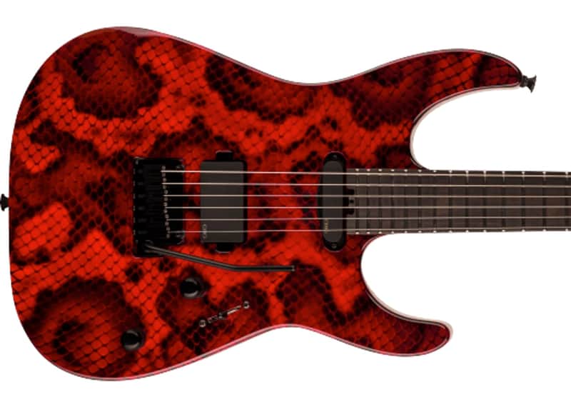 Charvel Custom Shop USA Special Edition DK24 Custom Hand-Painted Red Snakeskin Artwork by Mike Eshelman Pre Order image 1