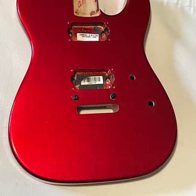2008 Charvel USA San Dimas 2H Metallic Red Telecaster Style Guitar Body Floyd Ready image 3
