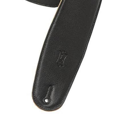 Levy's M4GF-BLK 3.5" Foam Padded Garment Leather Guitar/Bass Strap - Black image 2