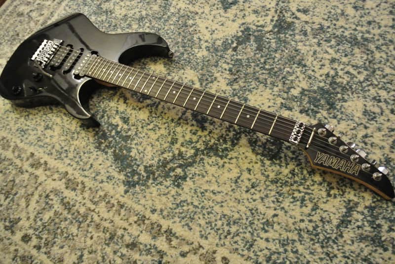 Mid-90s Black Yamaha RGX 421D FR Tremolo Super Strat HSH