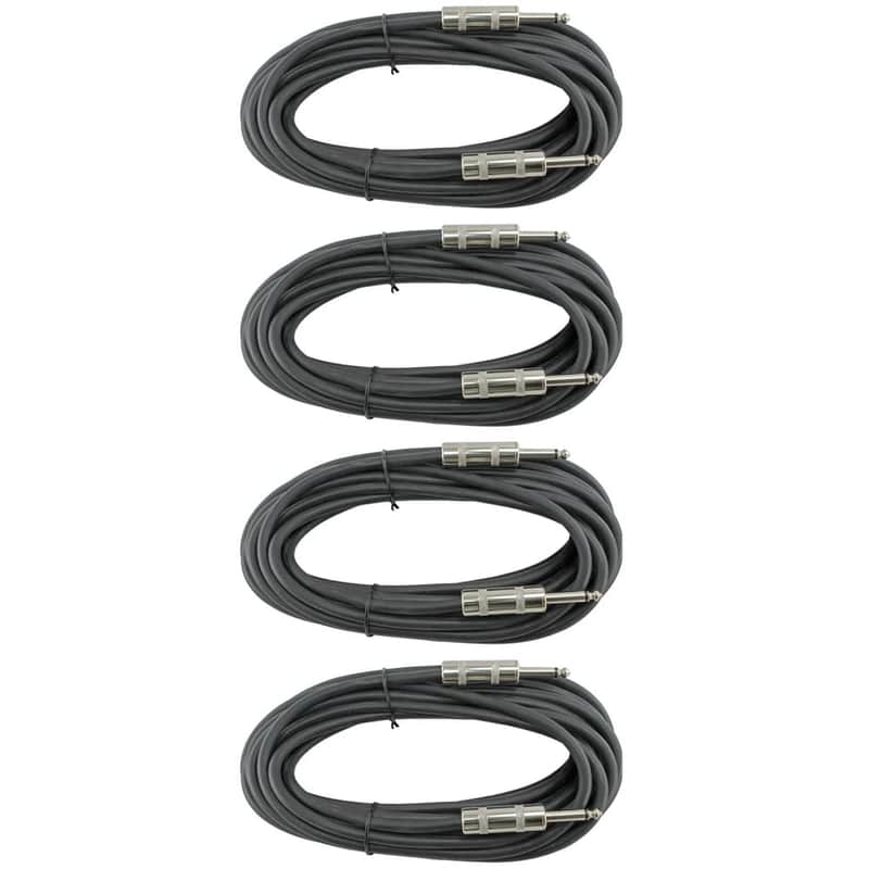4 pack lot 25' ft foot pro audio 16 ga PA DJ speaker cables cords 100 foot ft image 1