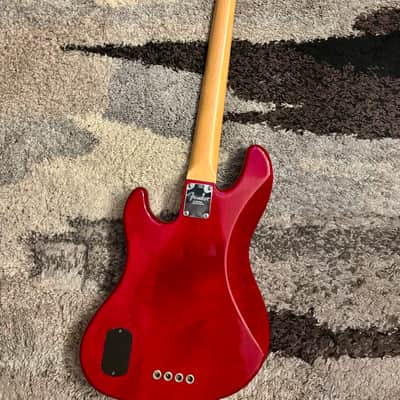Fender American Deluxe Jazz Bass 2000 - Crimson Red Transparent image 2