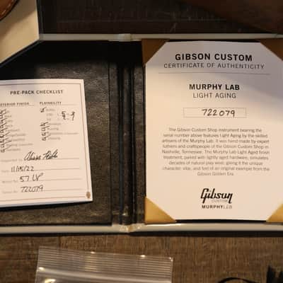 Unplayed! 2022 Gibson Custom Shop 1957 Reissue Les Paul 70th Anniversary Electric Guitar Murphy Lab Double Gold Darkback + COA OHSC image 12