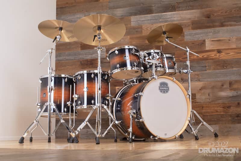 MAPEX ARMORY LIMITED EDITION 6 PIECE DRUM KIT, CARIBBEAN BURST, UK DRUM SHOW KIT image 1