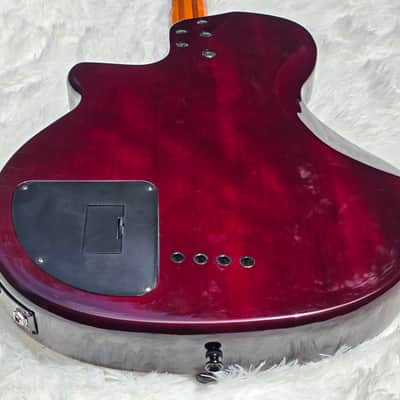 2010 Epiphone Zenith Bass Guitar - Mint - Gorgeous Flame Maple Top image 9
