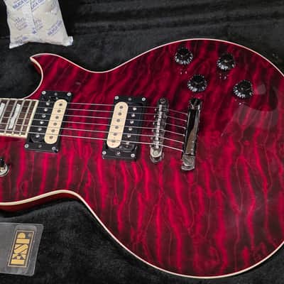 ESP Eclipse II Singlecut AAA Quilt Top 4-Knob LP Seymour Duncan HH Pro Artist Studio Red Guitar MIJ Japan STBC image 5