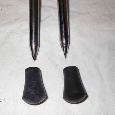 PAIR Ludwig Vintage 1965 Folding Bass Drum Spurs & Mounting Brackets image 7