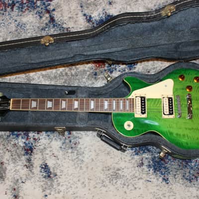 1996 Epiphone Les Paul Trans Green image 2