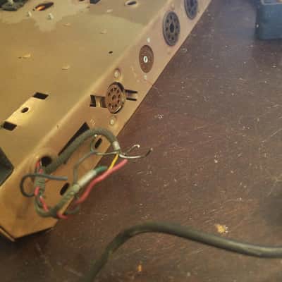 Webcor Small Mono Tube Amp Project 6V6 6E5 12AX7 AlNiCo 6" Speaker Bumblebee Sprague 1952 Copper image 10