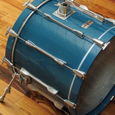 RARE Yamaha Recording Custom 9000 - cobalt blue 20" bass drum image 7