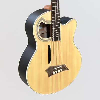 Warwick RockBass Alien Standard 4 String Acoustic Electric Bass Guitar - Natural image 2