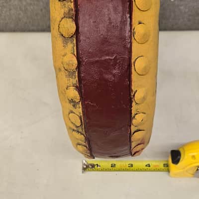 Vintage Chinese Tack Double Sided Painted Hand Drum 10 X 4 image 21