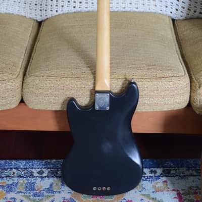 1969 Fender Mustang Bass Black Refin image 4