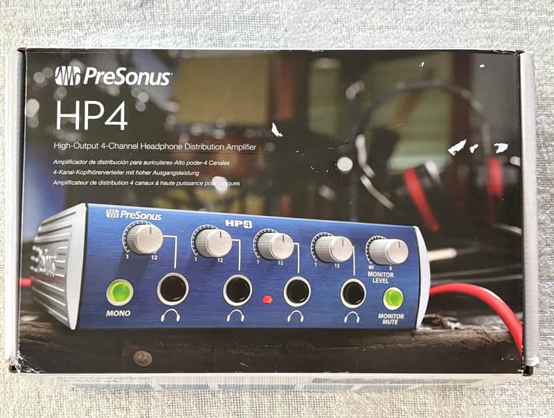PreSonus HP4 4-Channel Headphone Amplifier 2010s - Blue image 1
