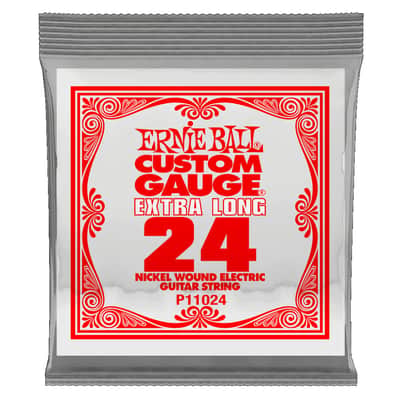 Ernie Ball .024 Extra Long Nickel Wound Electric Guitar Strings 6 Pack image 2