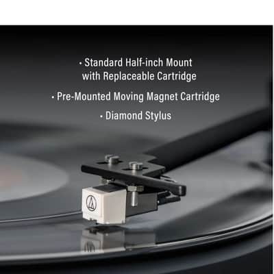 Crosley C62C-BK Belt-Drive 2-Speed Vinyl Bluetooth Turntable Record Player Black -NEW image 3