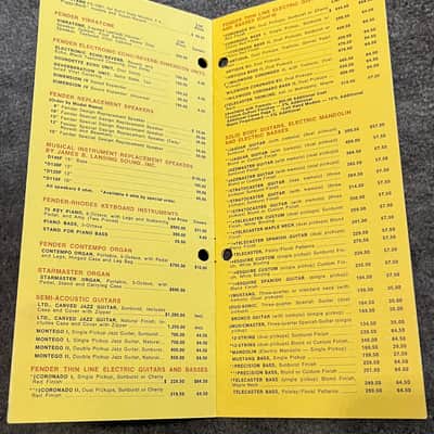 Fender Price List Pamphlet 1968 image 2