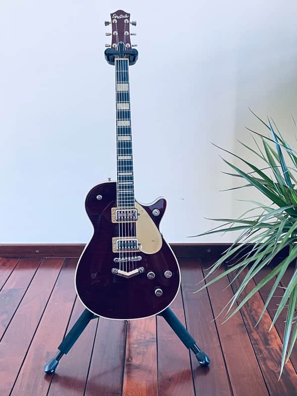 Gretsch G6228FM Players Edition Jet BT with V-Stoptail 2018 - Dark Cherry Stain - Flamed Top image 1