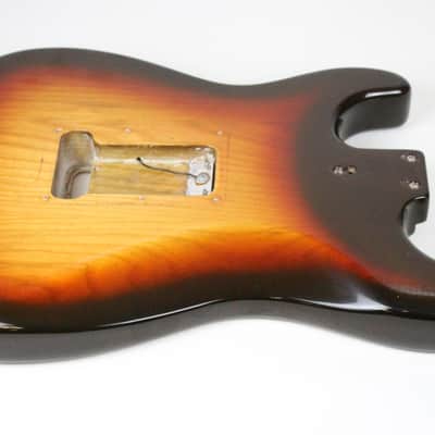 1979 Vintage Fender Stratocaster Ash Sunburst 3-Bolt BODY 1970s USA Strat image 10