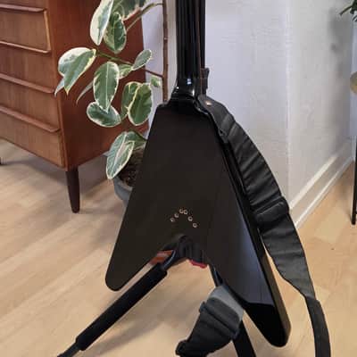 2003 Epiphone Flying V Korina MIK Korean Gibson Logo Ebony Black Guitar image 20