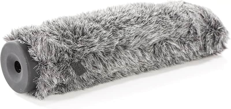 Furry Rigid Windscreen for Microphones 18-23mm in Diameter and up to 8.6" (22cm) Long - Dark Gray image 1