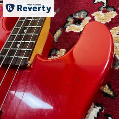 Fernandes PJS-50 PJ Bass 1980s MIJ Japan Medium Scale Red Limited Edition image 4