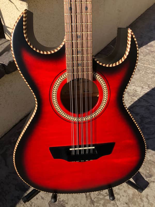 Del Rio Bajo Quinto Double Cutaway 2019 Red Sunburst Bild 1