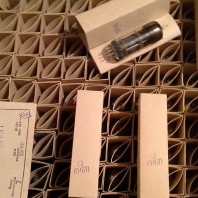 NOS 6N6P USSR MILITARY RED-TIP GOLD GRID TUBES OTK image 4