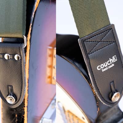 Couch Forest Green Seatbelt Guitar Strap image 4