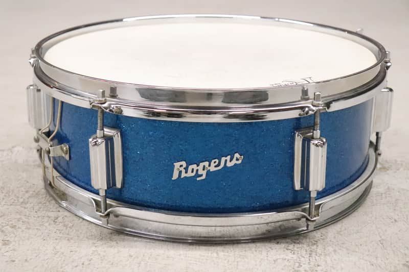 Rogers 5x14" Luxor Snare Drum Vintage 1960's Blue Sparkle Cleveland image 1