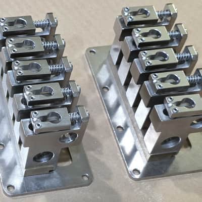 2TEK 5 Sting Bass Bridge - Unpolished Stainless Steel imagen 2