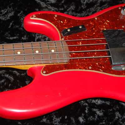 2017 Fender Postmodern Journeyman Jazz Precision J/P Bass Custom Shop Relic Hot Rod Red Case! SAVE image 4