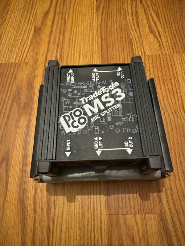 ProCo MS-3 Mic Splitter - Black Powder Coat image 1