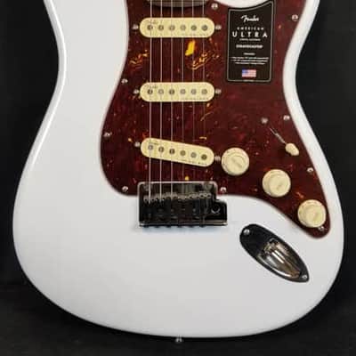 Fender American Ultra Stratocaster Electric Guitar, Rosewood Fingerboard, Arctic Pearl, W/HSC image 1