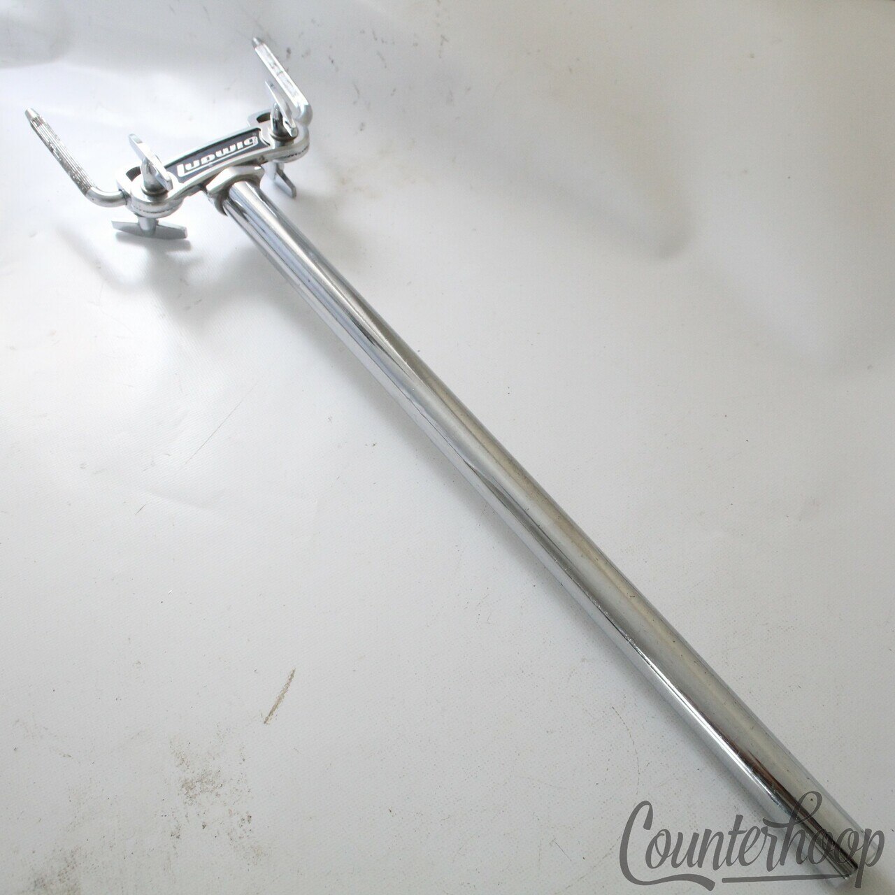 Ludwig Long Tom Drum Double Post Stand Mount L-Arm Holder Super Classic 80s Bass — main photograph